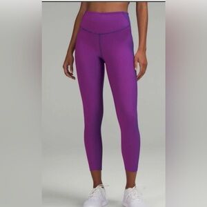 Lululemon Base Pace High-Rise Tight 25" *Two-Tone Ribbed in Psychic / Sonic Pink